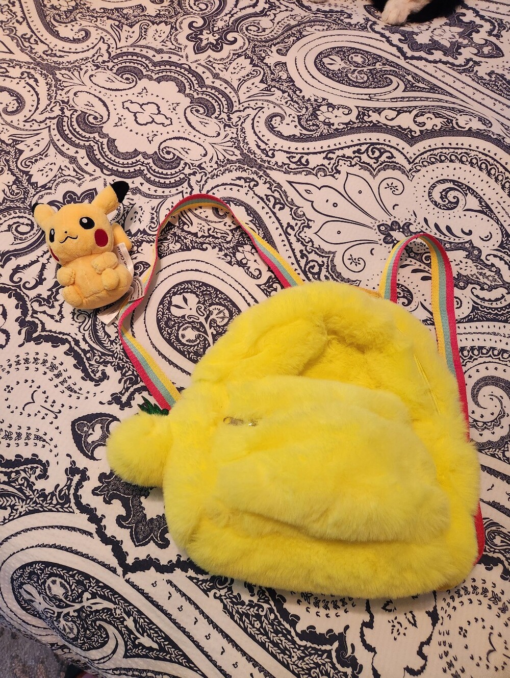 Yellow Back Pack And Pikachu